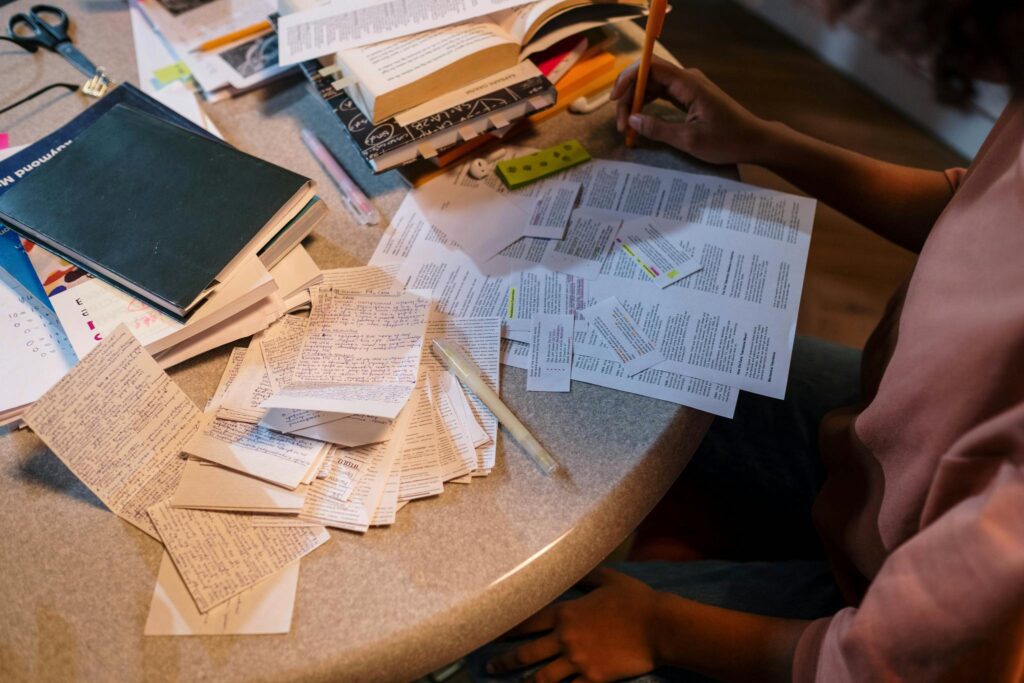 Student Preparing for a Test